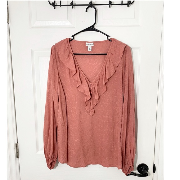 Ruffled Mauve Top 🎀 - Picture 1 of 3